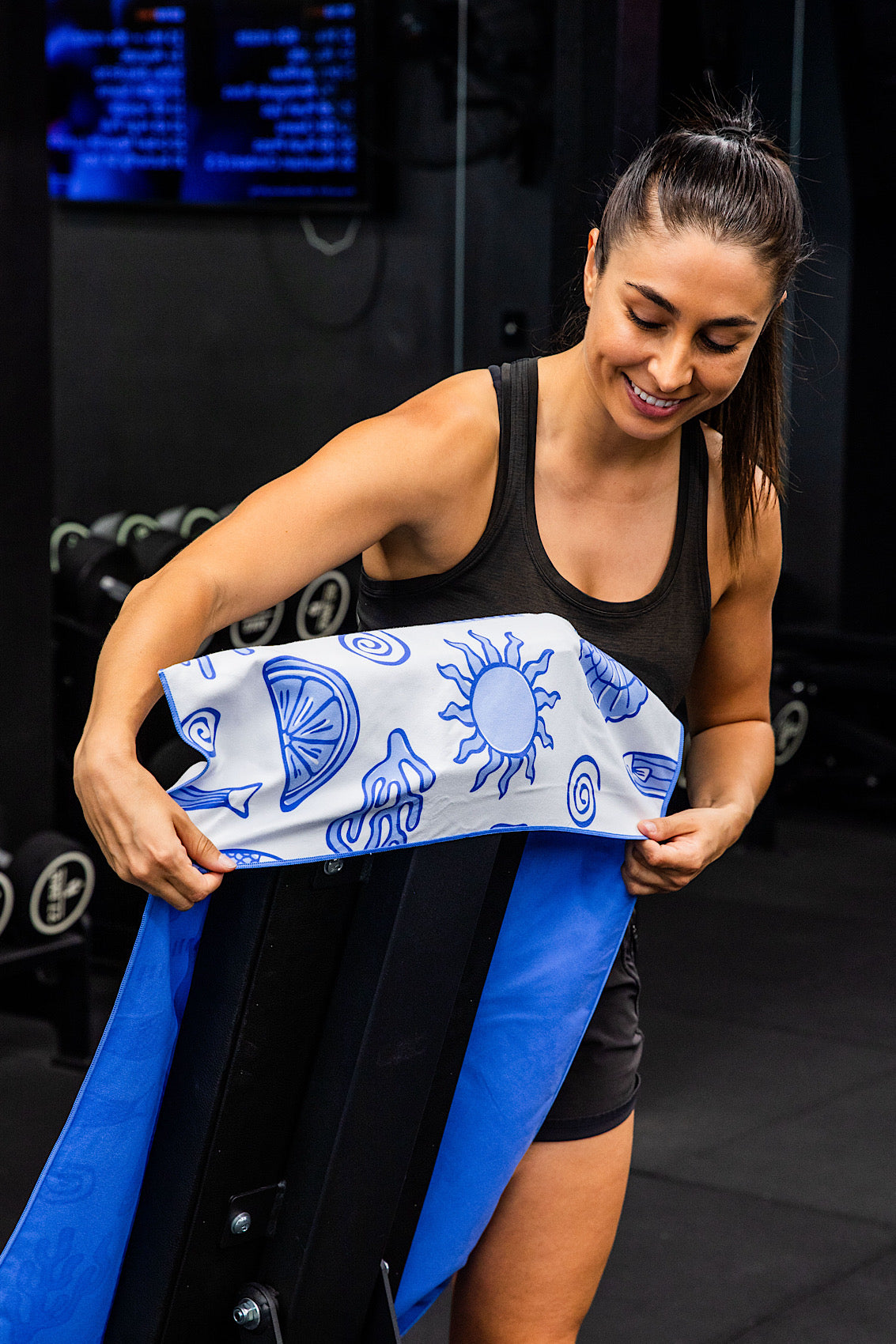 Hooded Mediterranean Sea Gym Towel