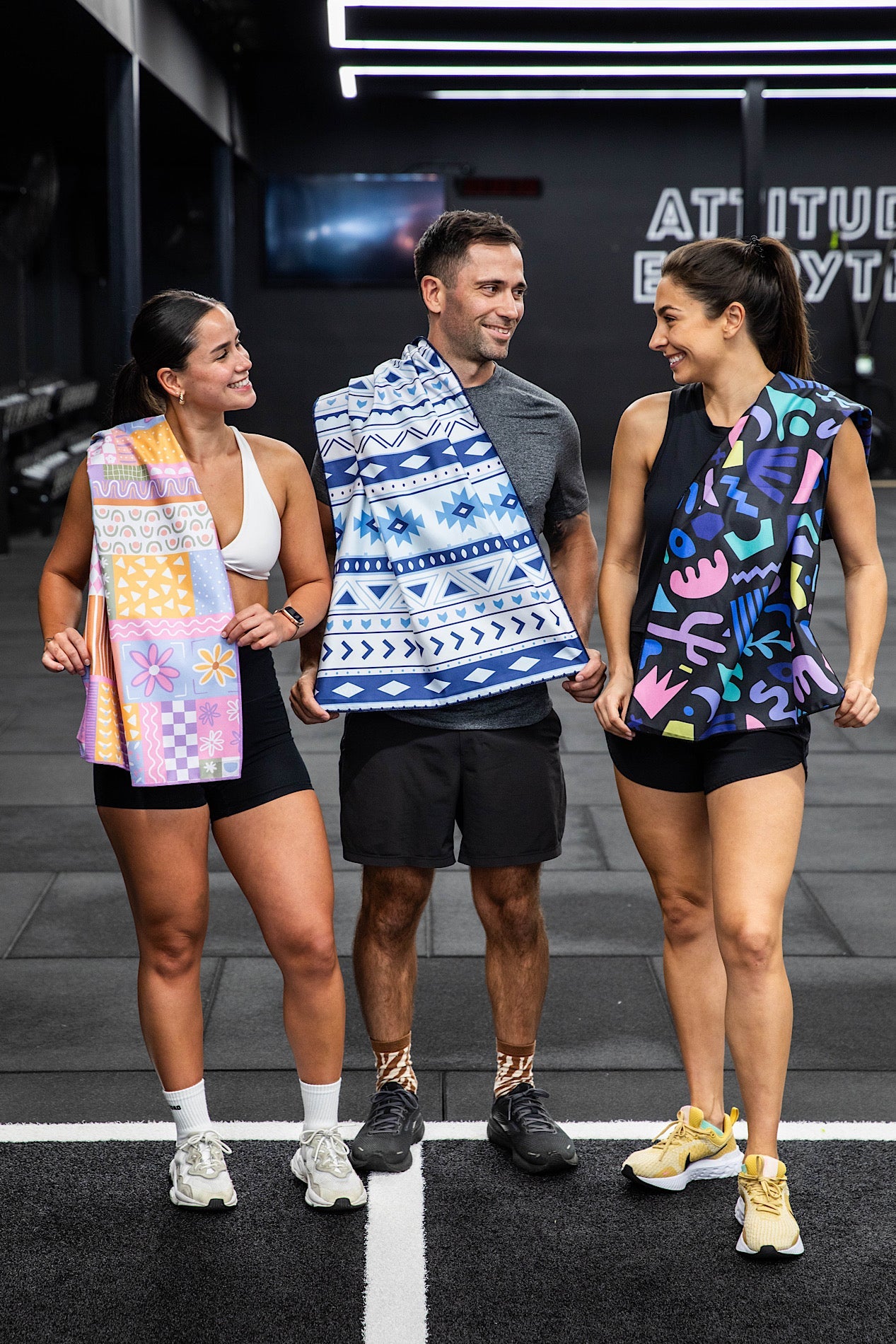 Black Fiesta X Deb Gym Towel-Cheeky Winx
