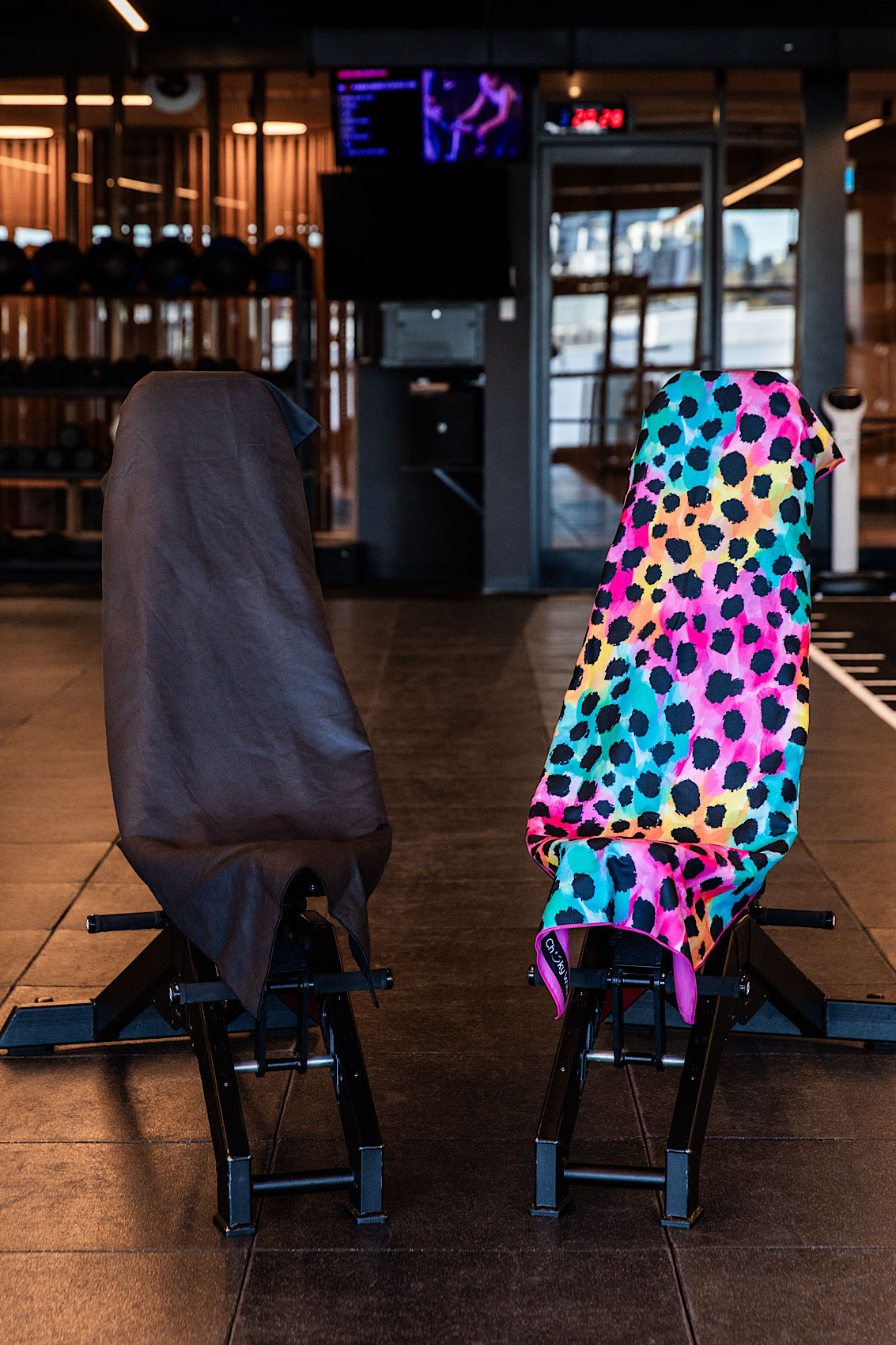 Black and Pink Hooded Gym Towel - Cheeky Winx