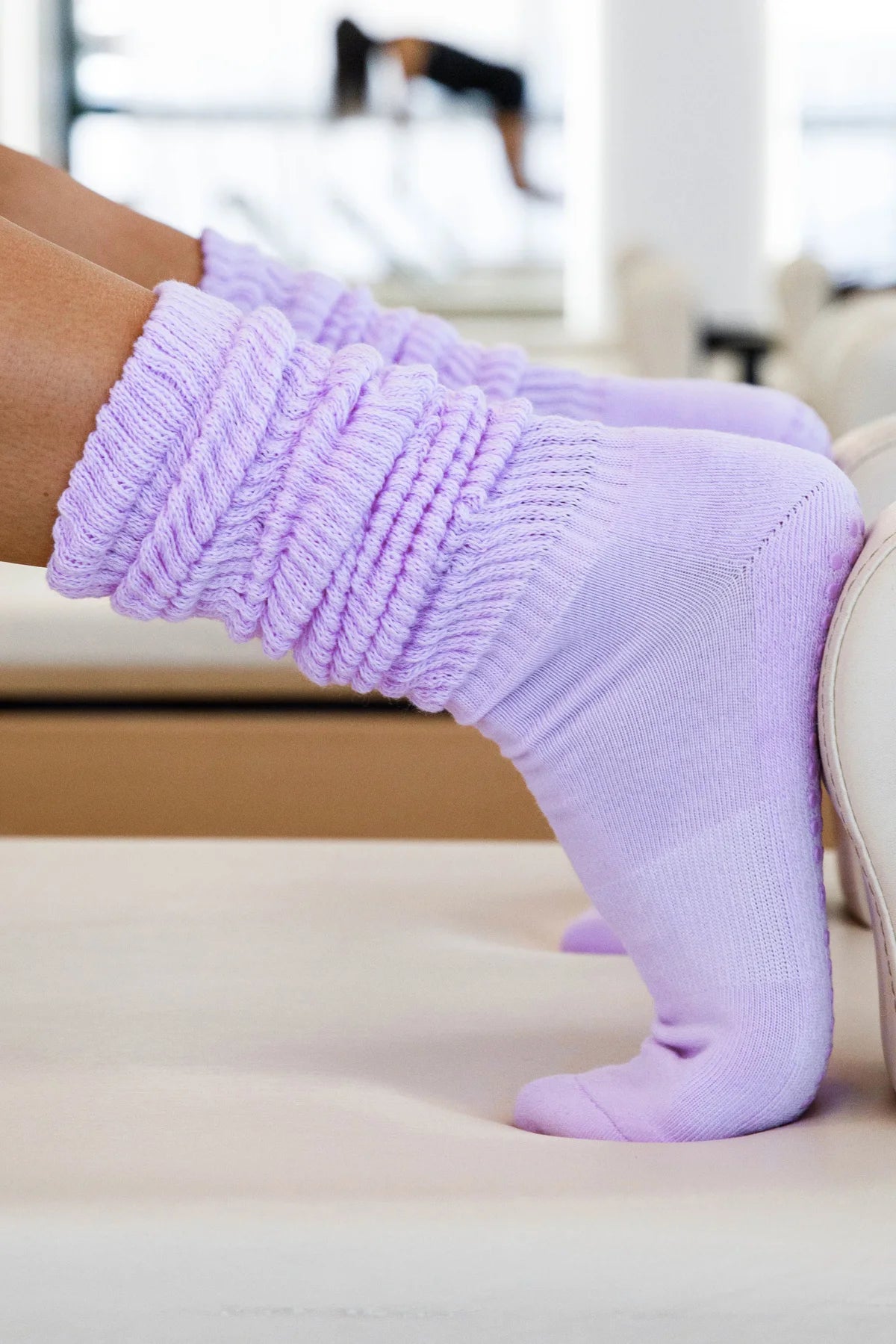 Scrunch Purple Grip Socks