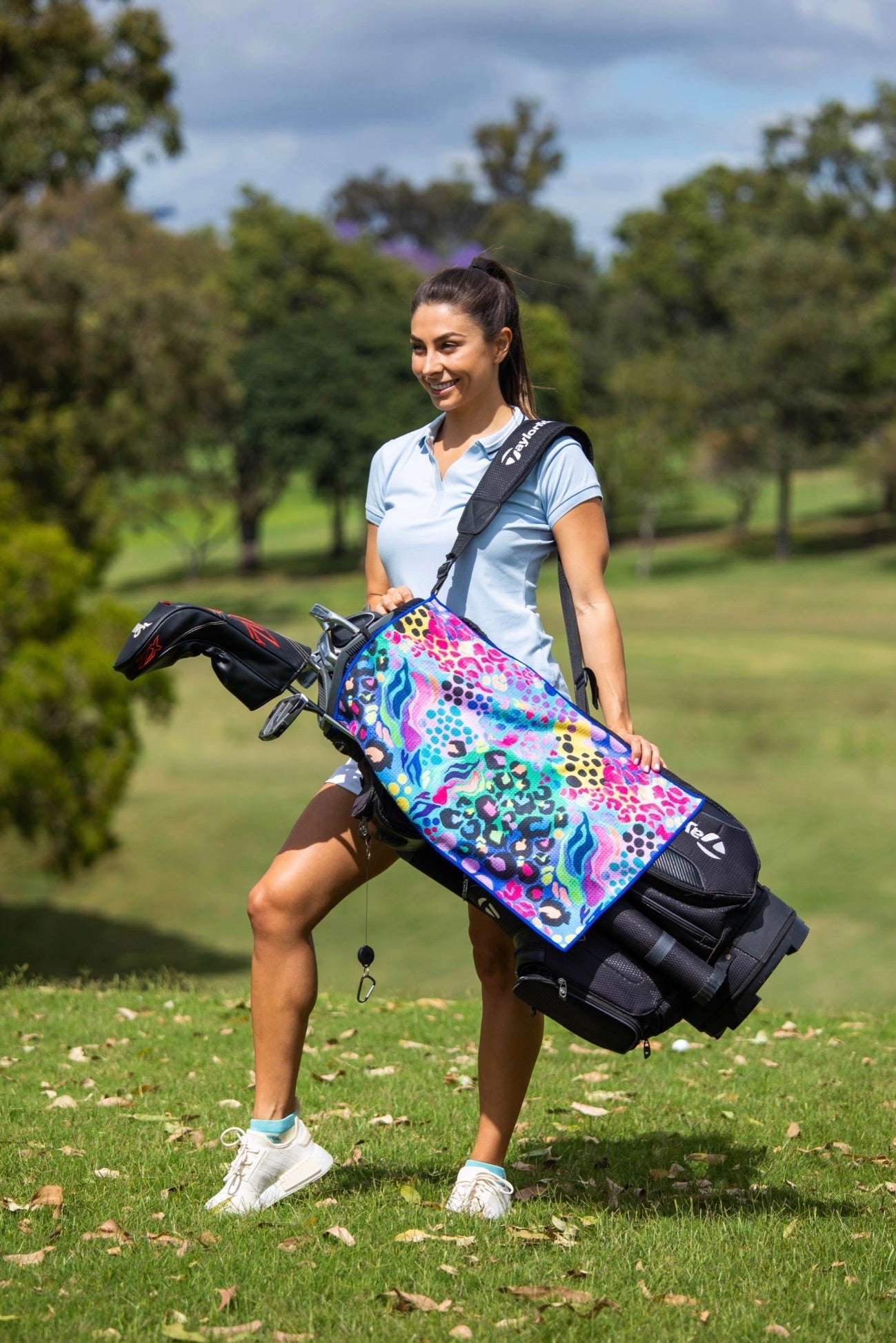 Electric Leopard Golf Towel-Cheeky Winx