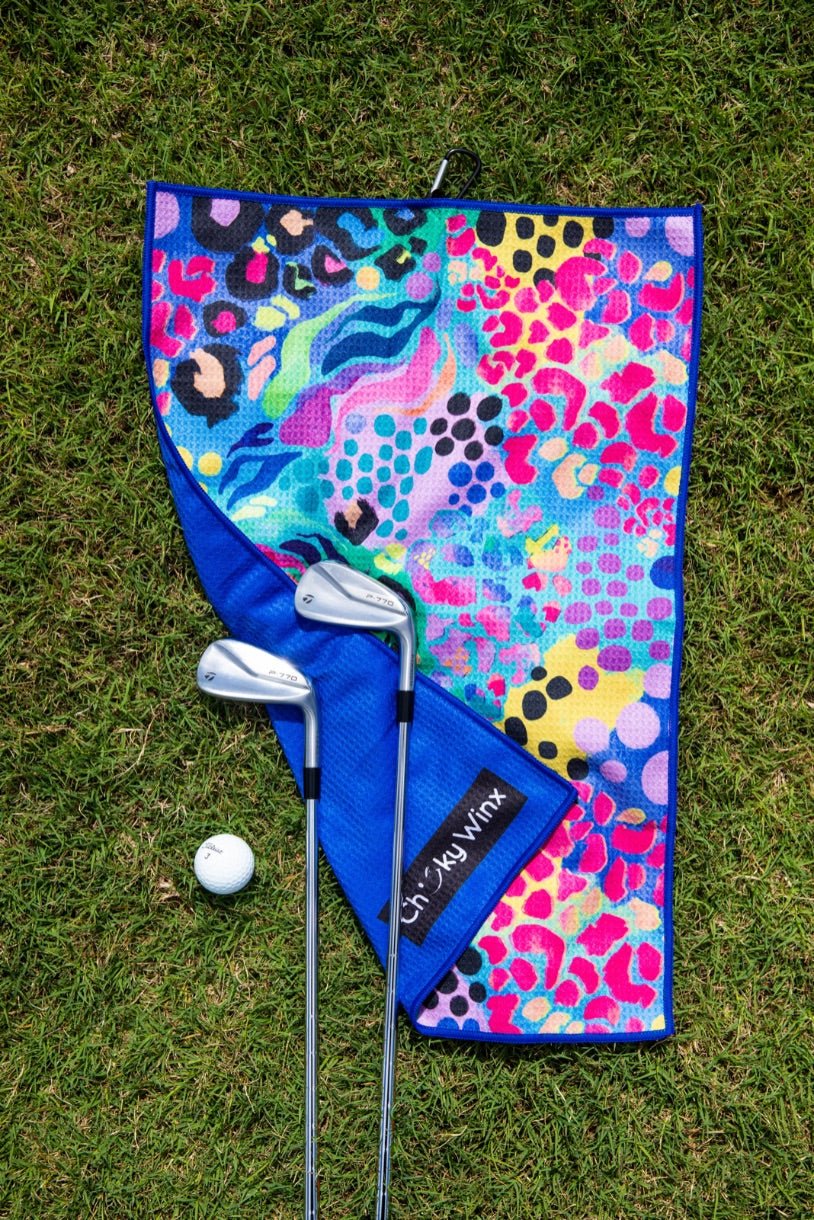 Electric Leopard Golf Towel-Cheeky Winx