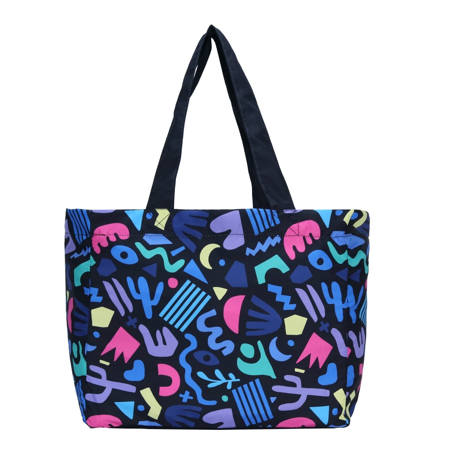 Foldable Black Fiesta x Deb McNaughton Bag-Cheeky Winx