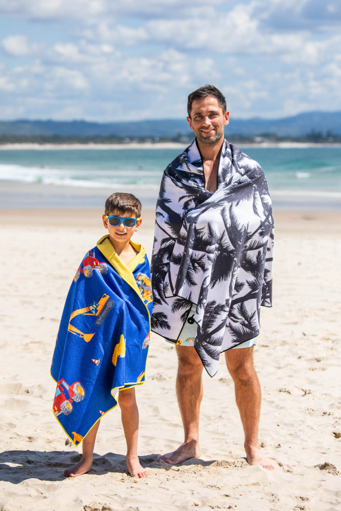 Kids Construction Beach Towel-Cheeky Winx