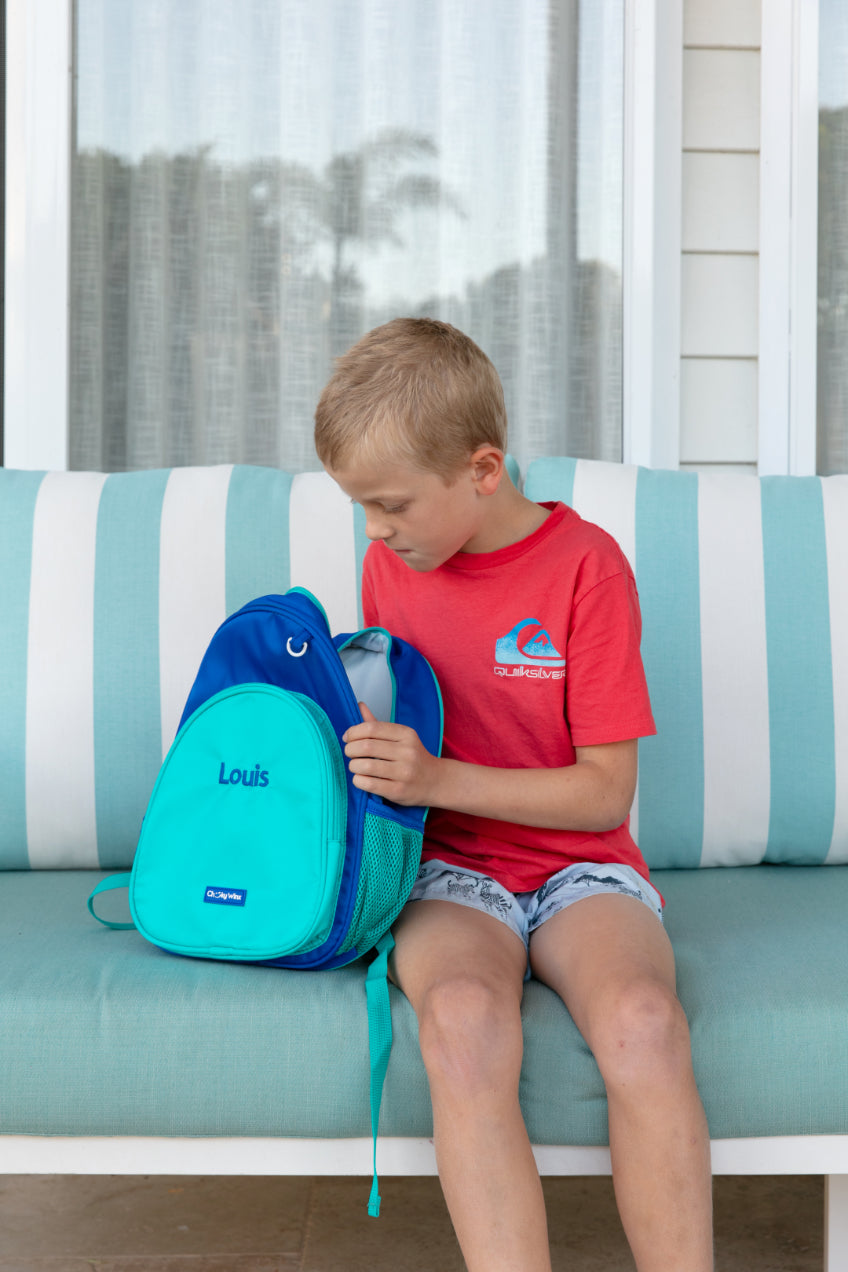 Kids Navy and Green Backpack-Cheeky Winx
