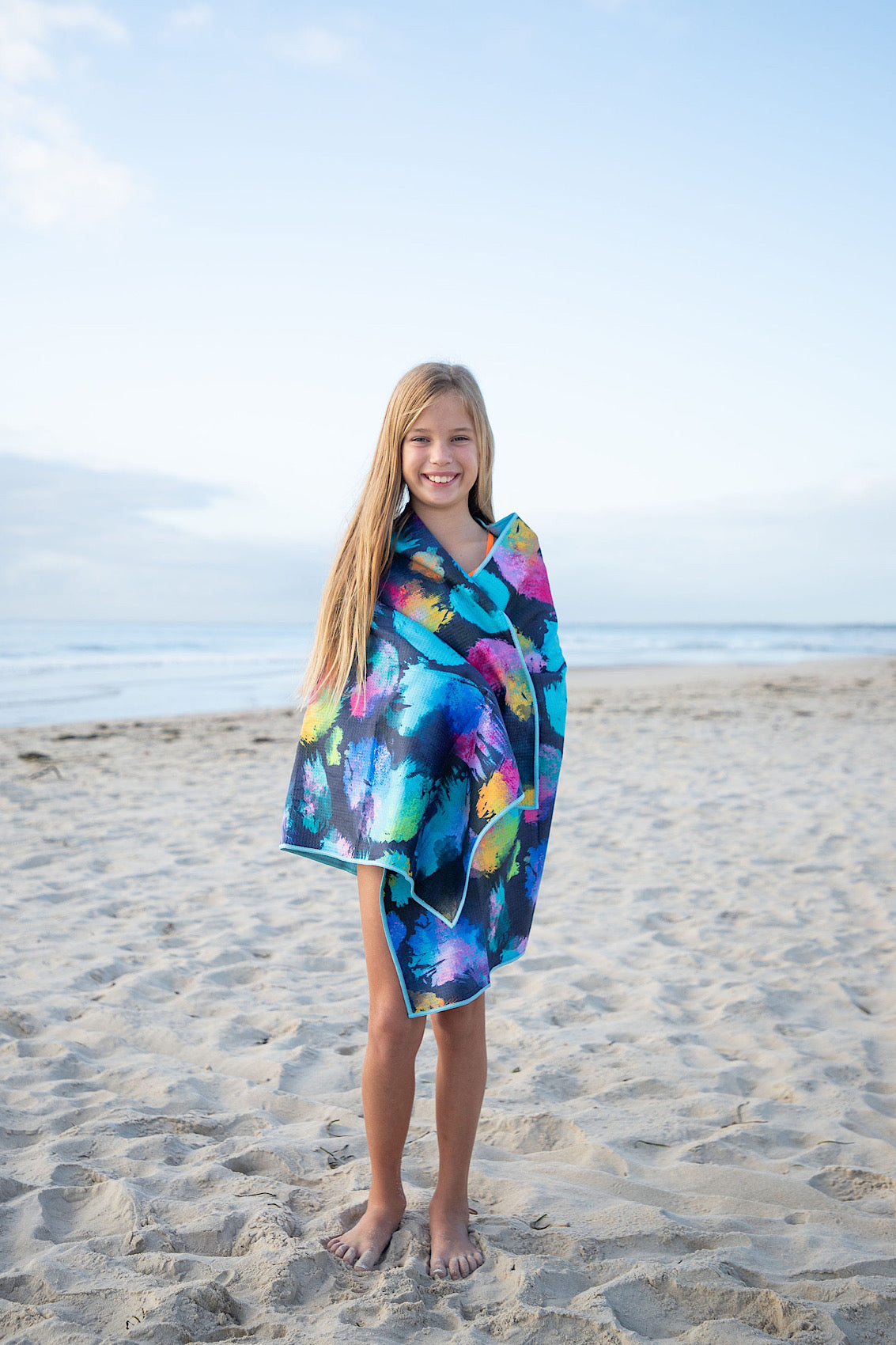 Kids Neon Splatter Beach Towel-Cheeky Winx