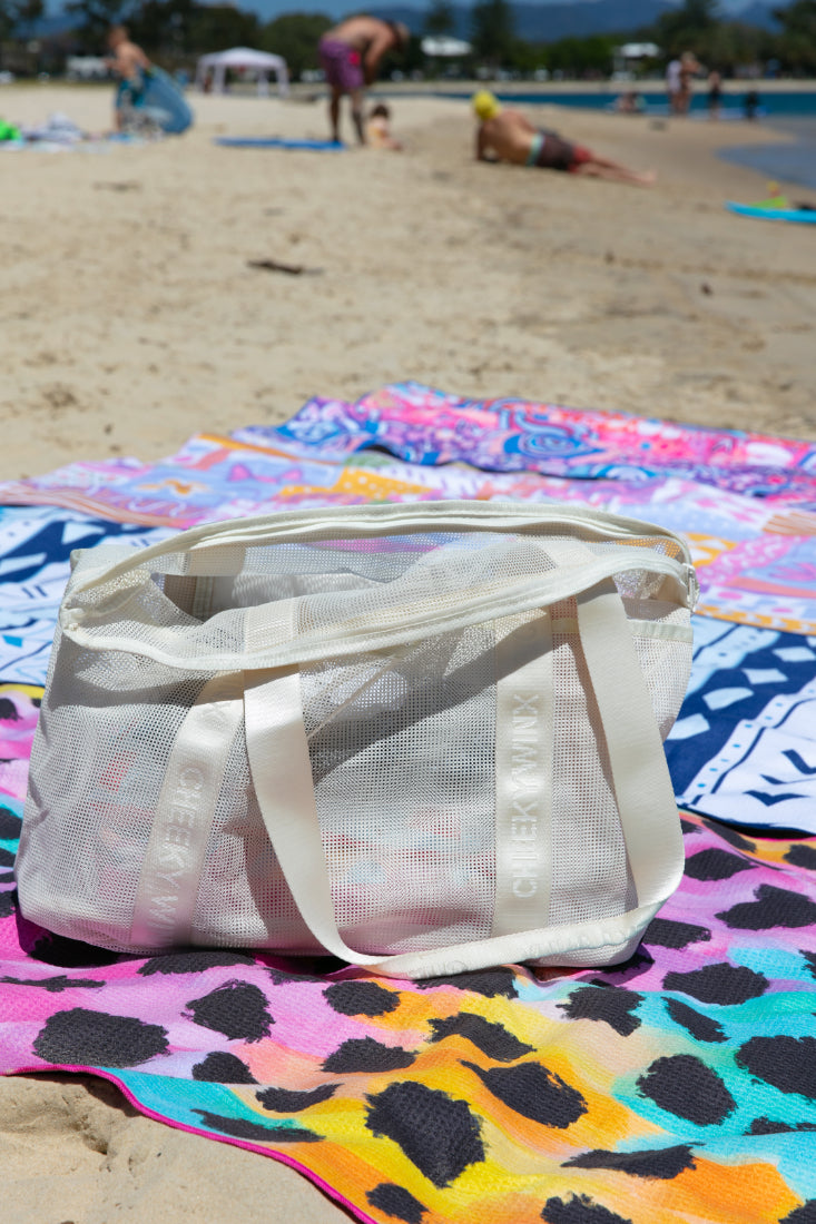 Pearl Mesh Beach Bag-Cheeky Winx