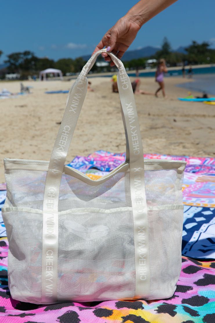 Pearl Mesh Beach Bag-Cheeky Winx