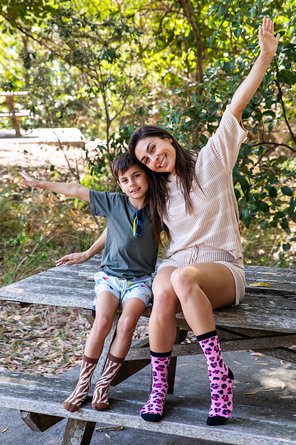 Pink Leopard Crew Socks-Cheeky Winx
