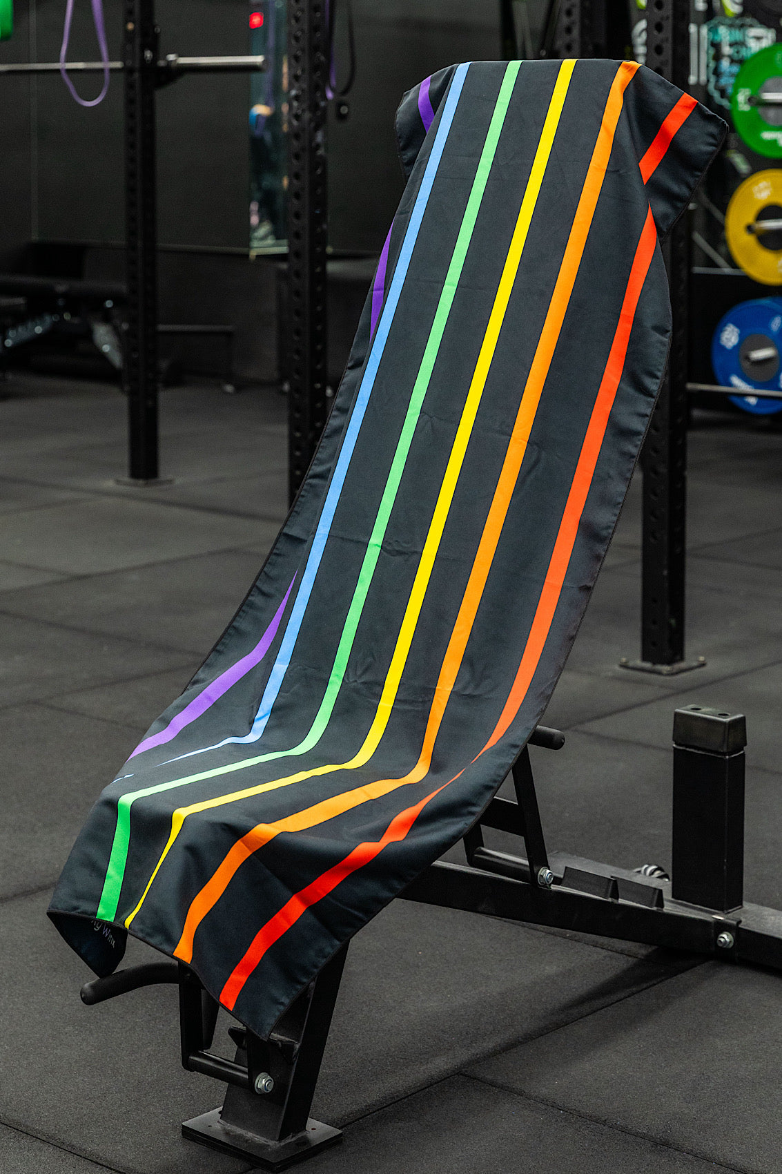 Rainbow Pride Stripes Hooded Gym Towel With Zip Pocket - Cheeky Winx