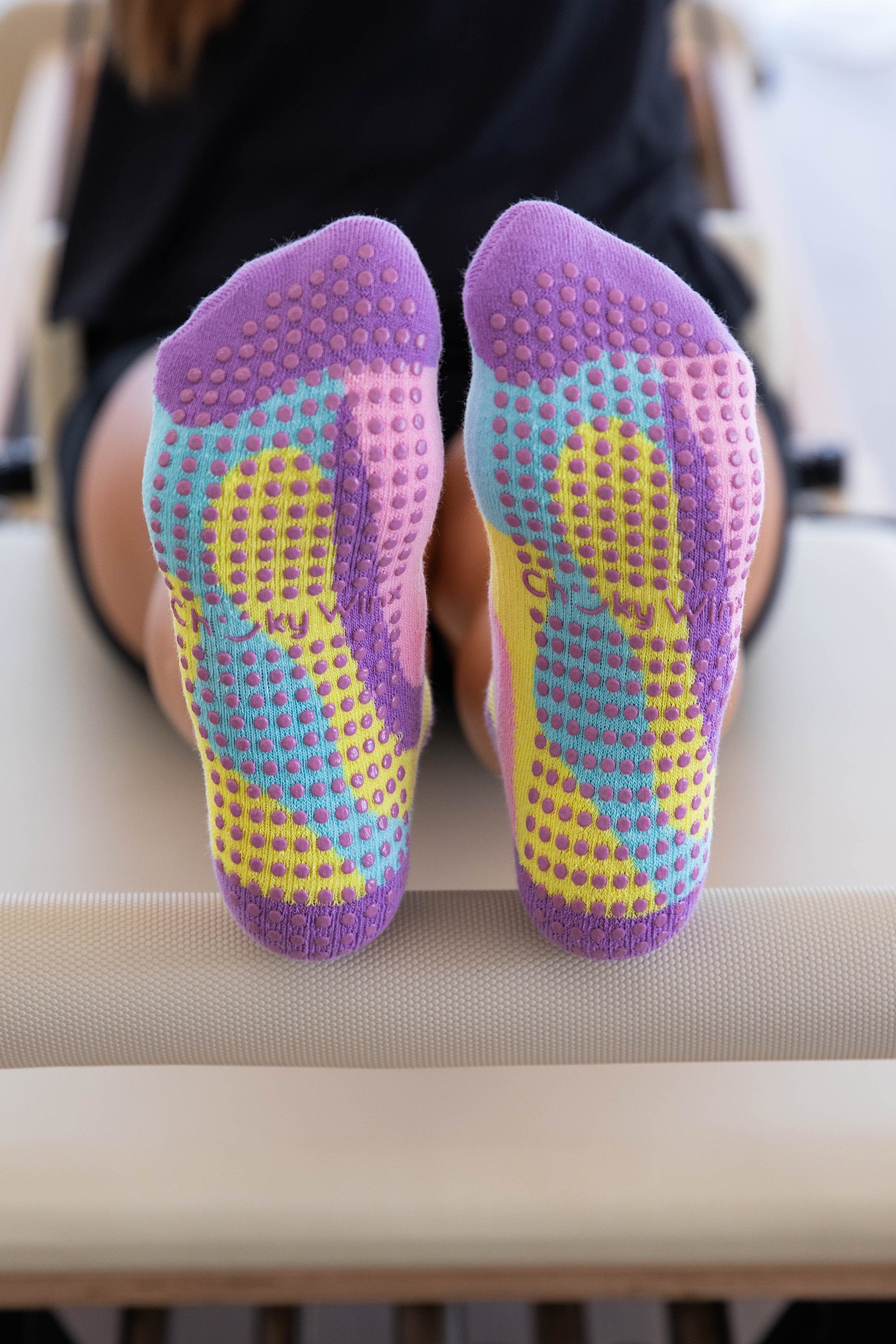 Rainbow Swirl Grip Socks-Cheeky Winx