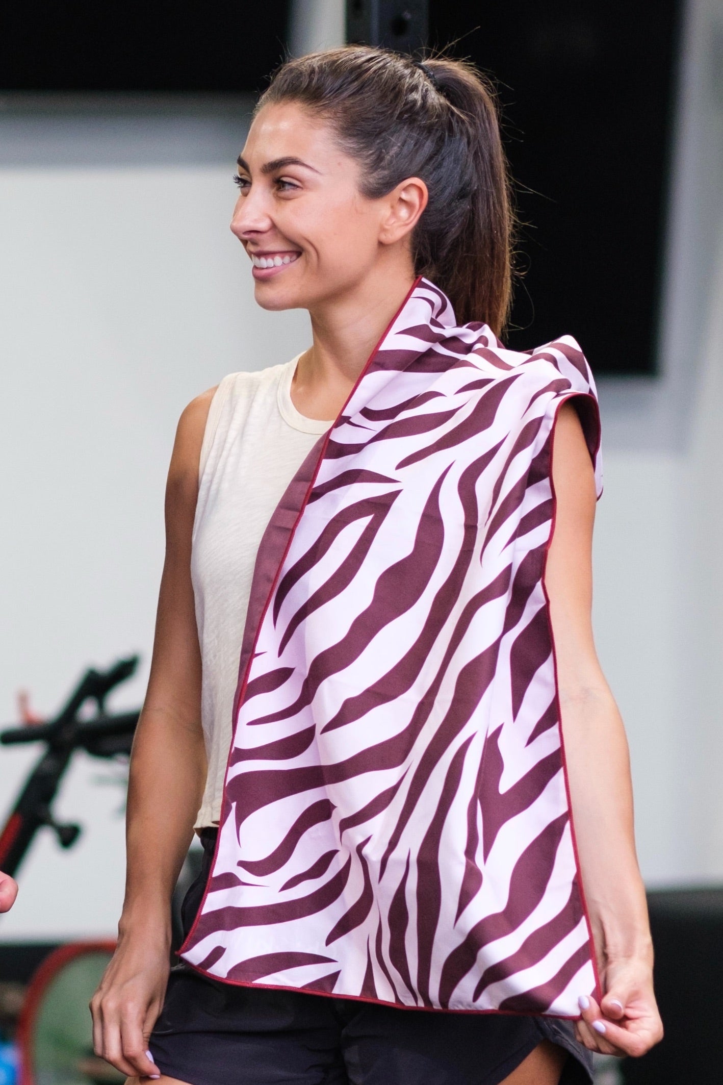 Zebra Stripes Gym Towel-Cheeky Winx