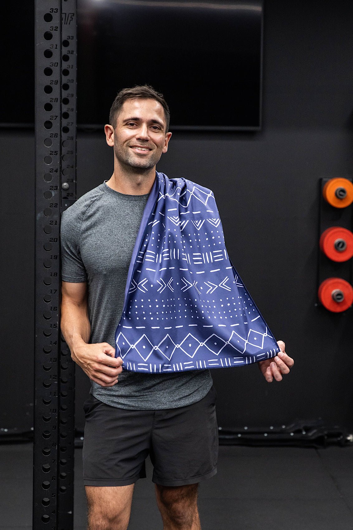 Aztec Blue Gym Towel - Cheeky Winx