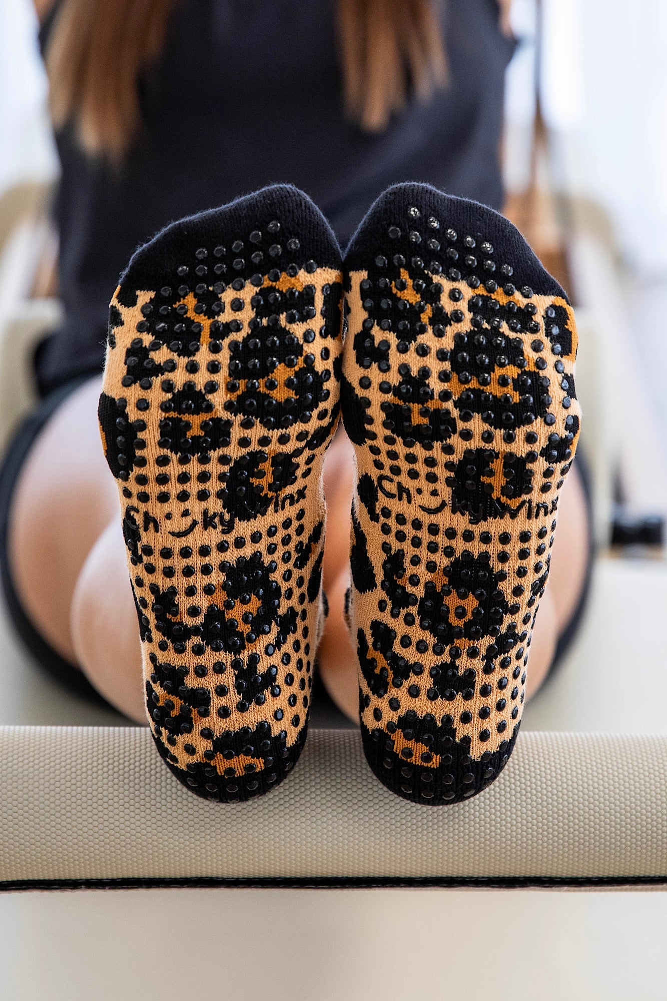 Brown Leopard Grip Socks - Cheeky Winx