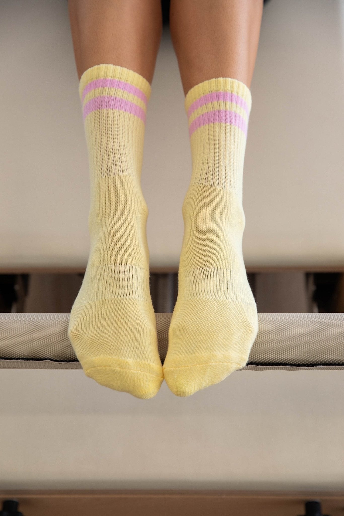 Crew Yellow and Pink Grip Socks - Cheeky Winx