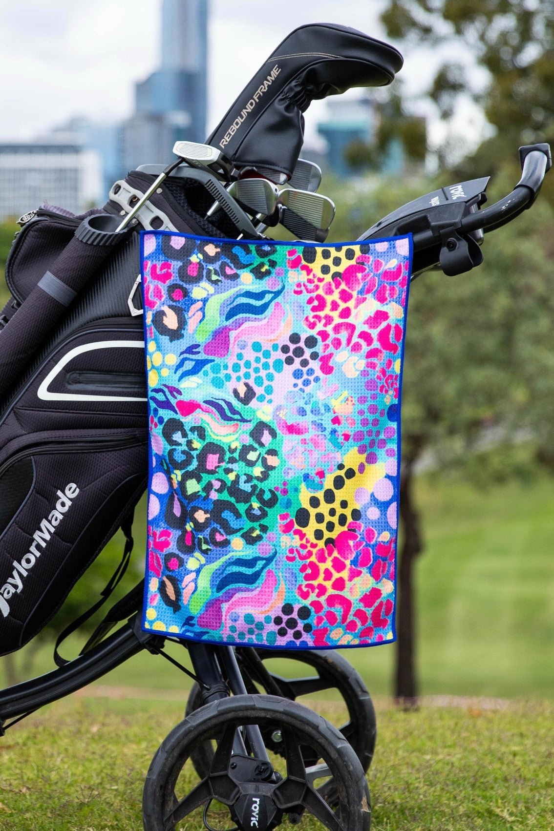 Electric Leopard Golf Towel - Cheeky Winx