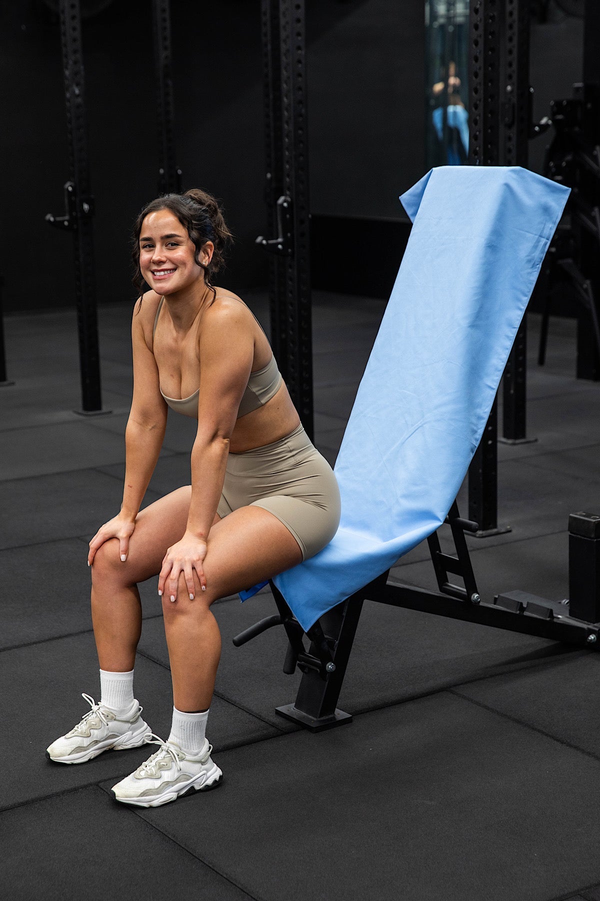 Hooded Basic Baby Blue Gym Towel - Cheeky Winx