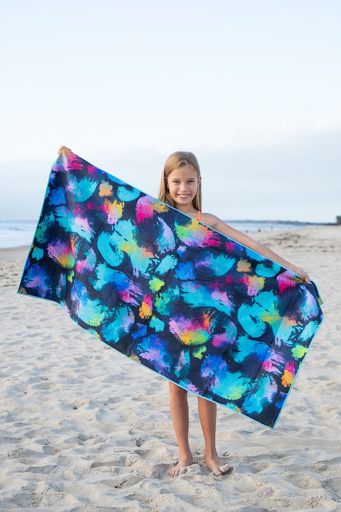 Kids Neon Splatter Beach Towel - Cheeky Winx