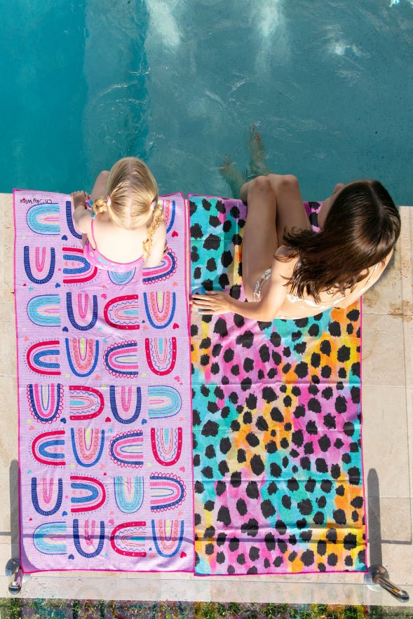 Kids Trio Cheetah x Inky Soda Beach Towel - Cheeky Winx