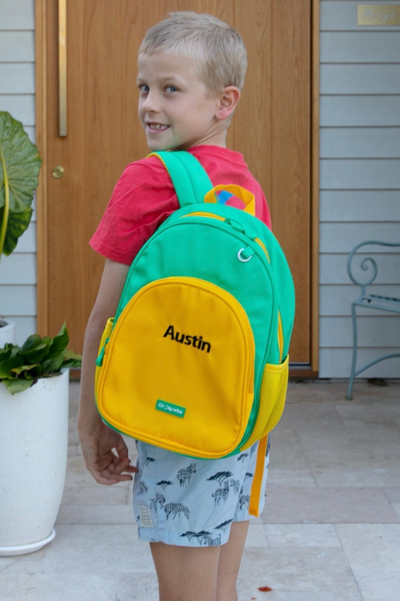 Kids Yellow and Green Backpack - Cheeky Winx