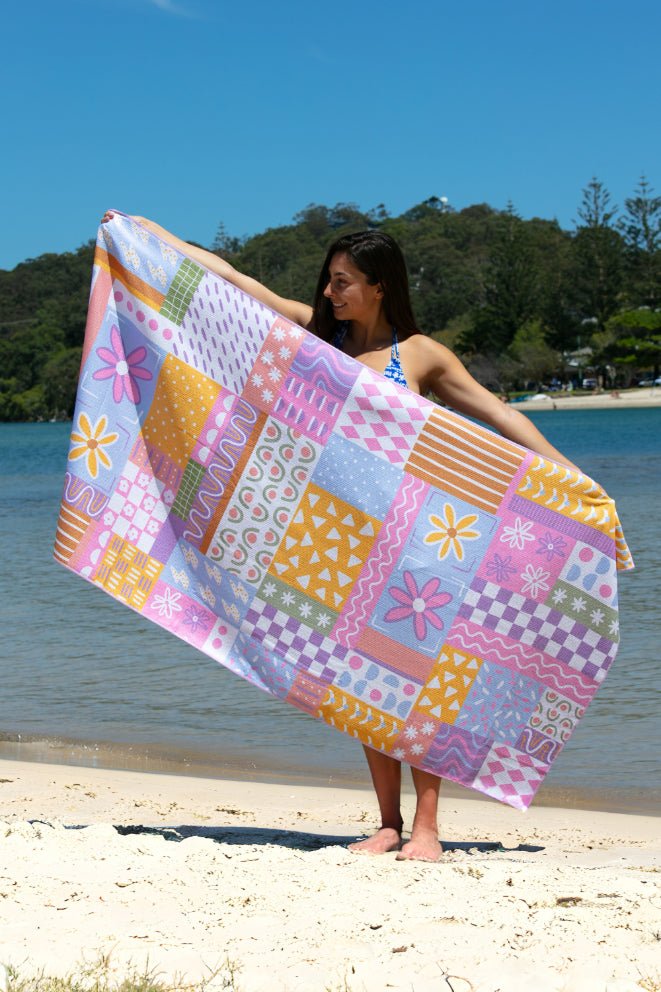 Patchwork Beach Towel - Cheeky Winx
