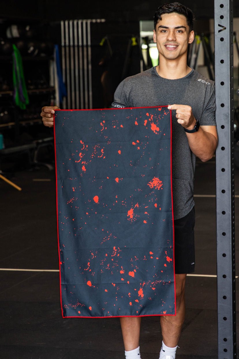 Red Paint Splatter Gym Towel - Cheeky Winx