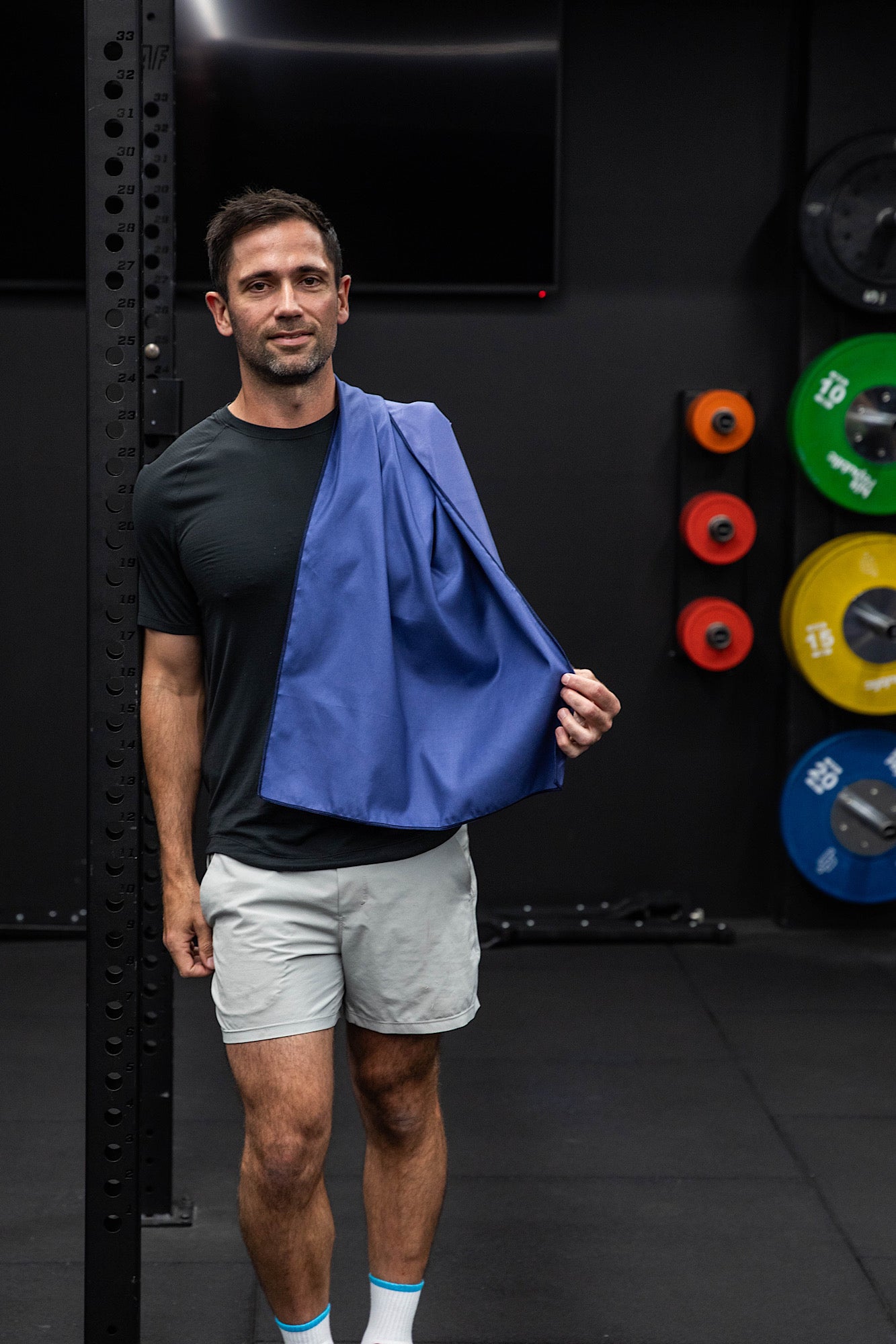 Basic Navy Blue Gym Towel-Cheeky Winx