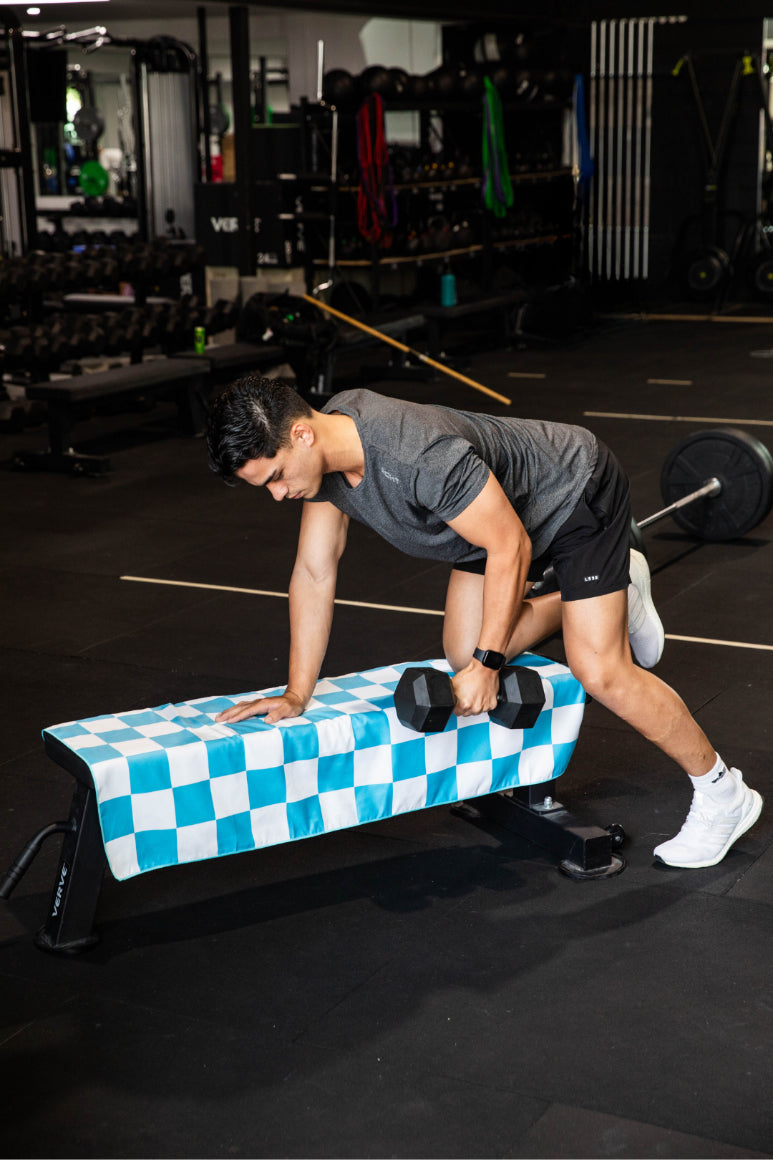 Blue Checkers Gym Towel-Cheeky Winx