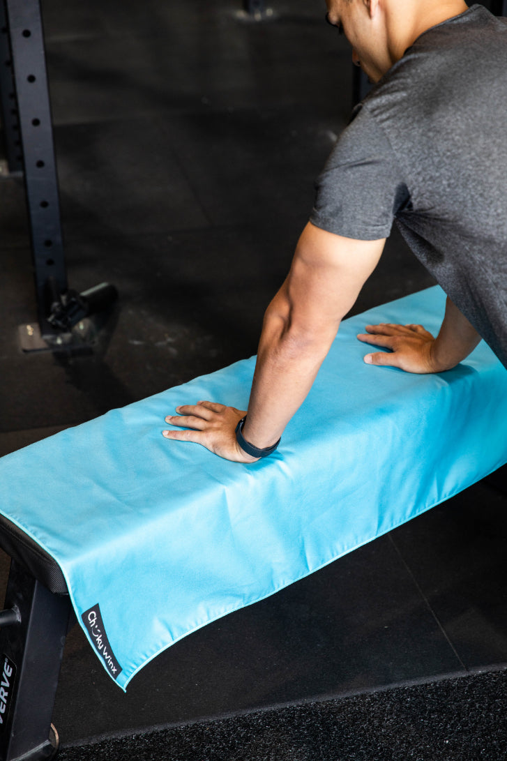 Blue Checkers Gym Towel-Cheeky Winx