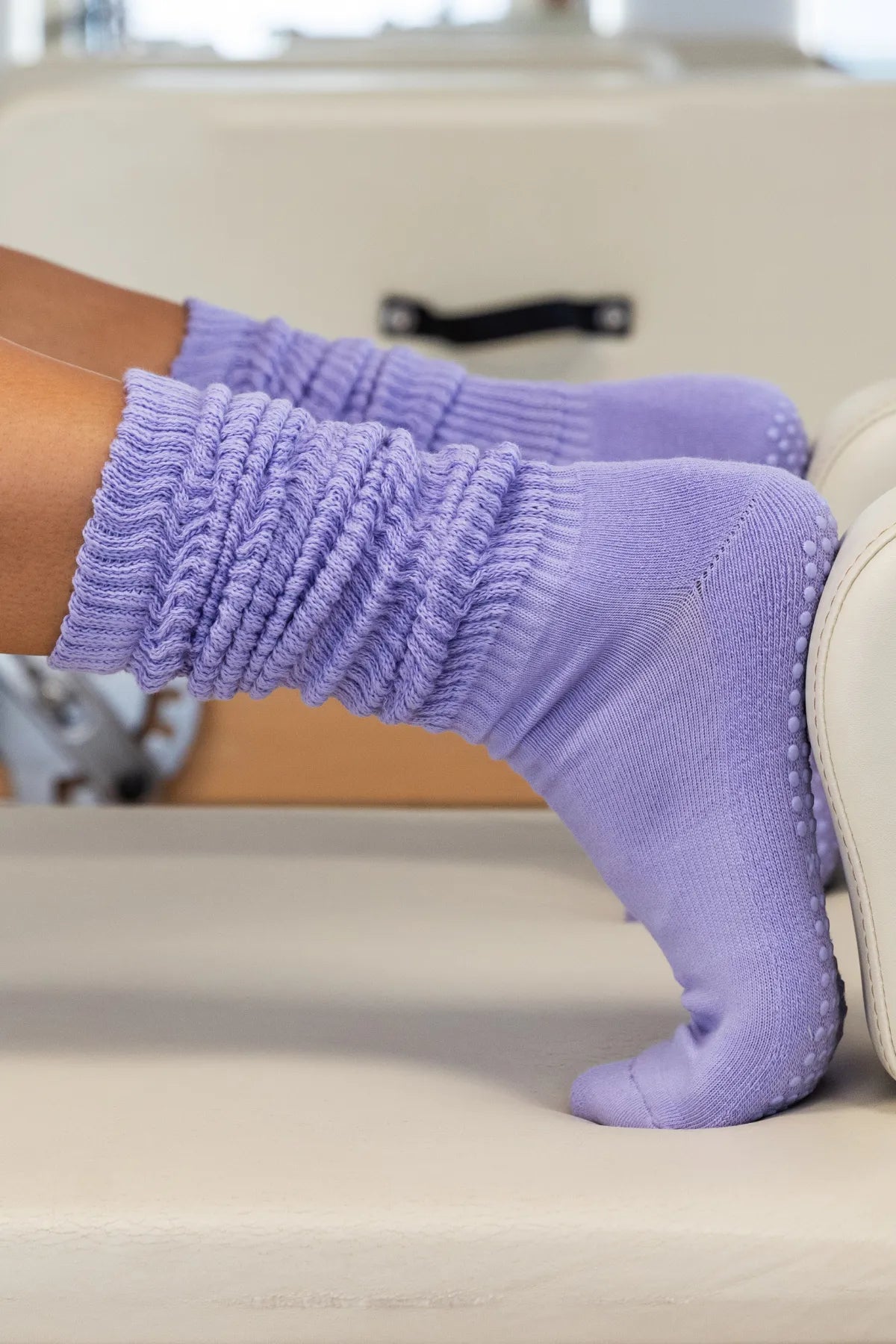 Scrunch Purple Grip Socks