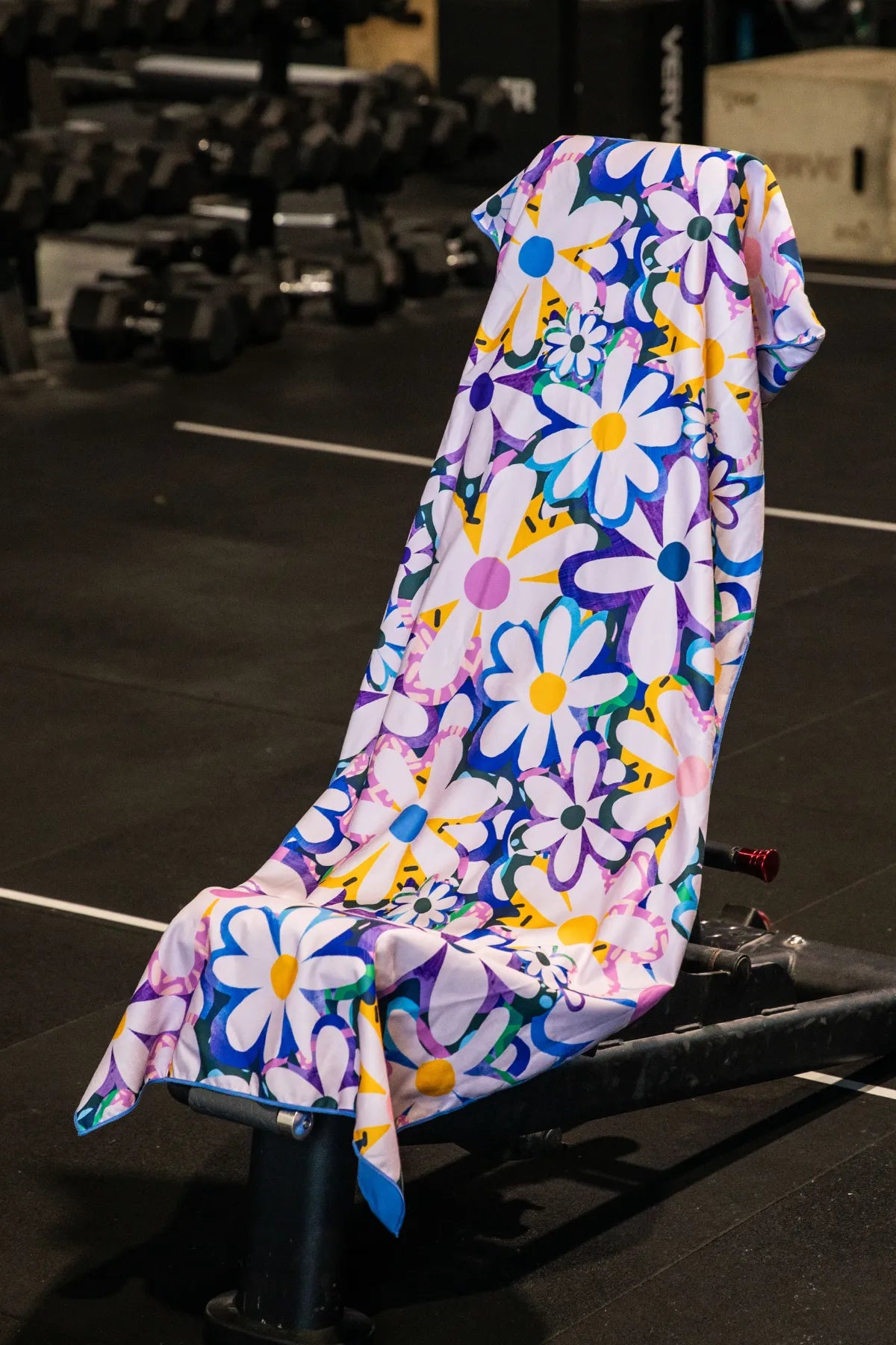 Cheeky Winx Hooded Gym Towel With Zip Pocket Australia Best 140x60cm Deb McNaughton Garden Reef Blue Flower Design