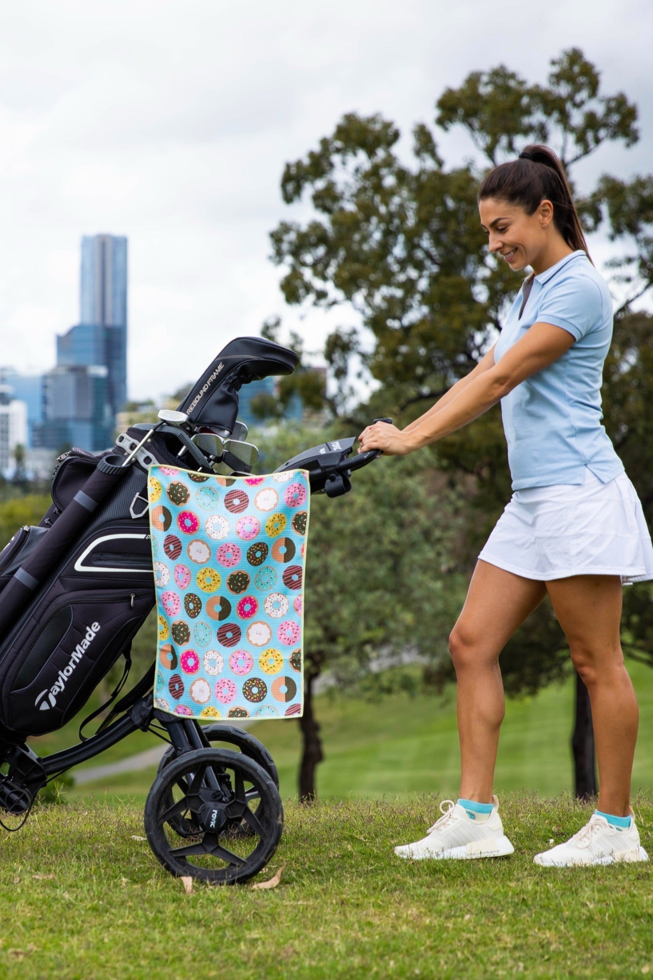 Donuts Golf Towel-Cheeky Winx