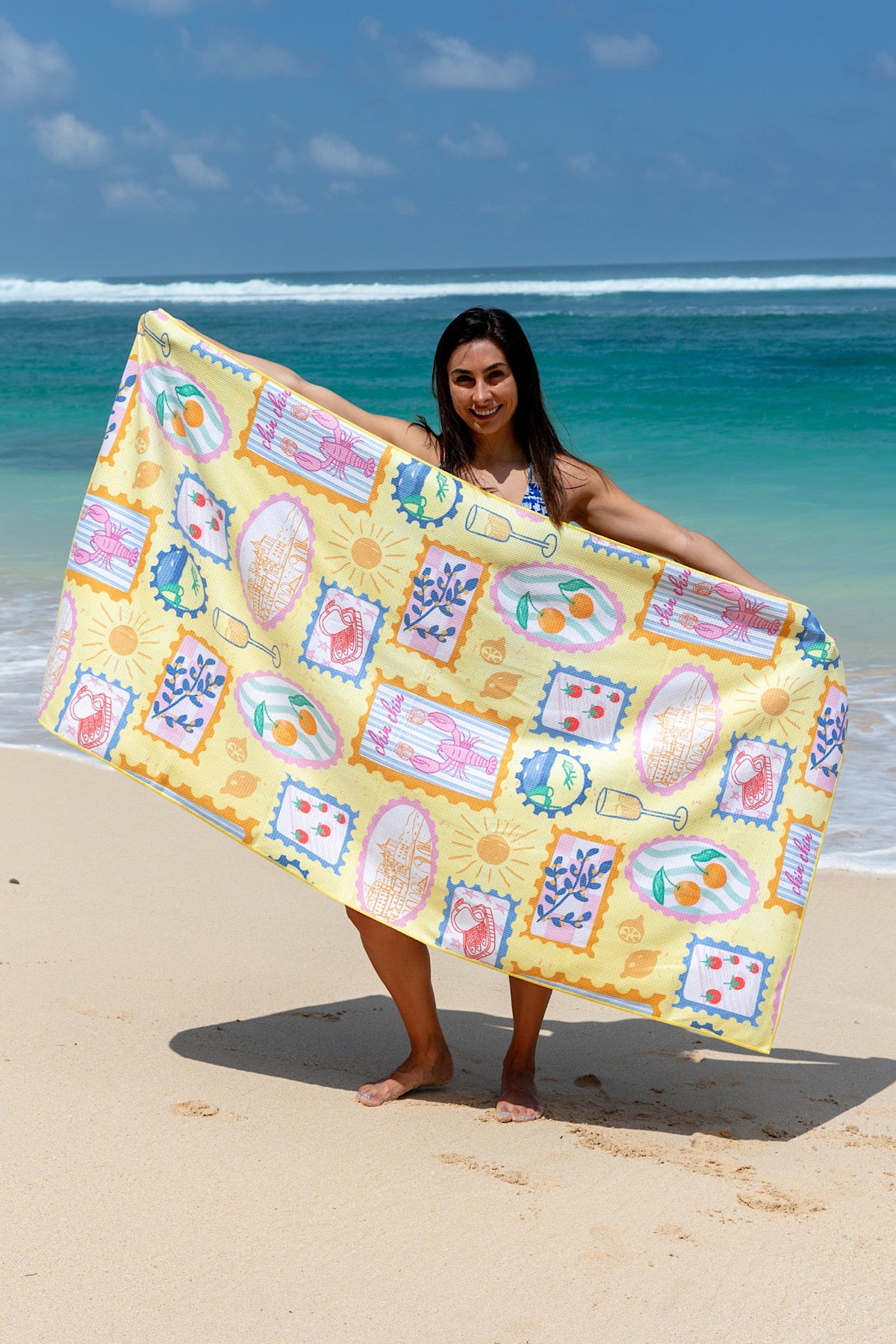 European Summer Large Beach Towel-Cheeky Winx