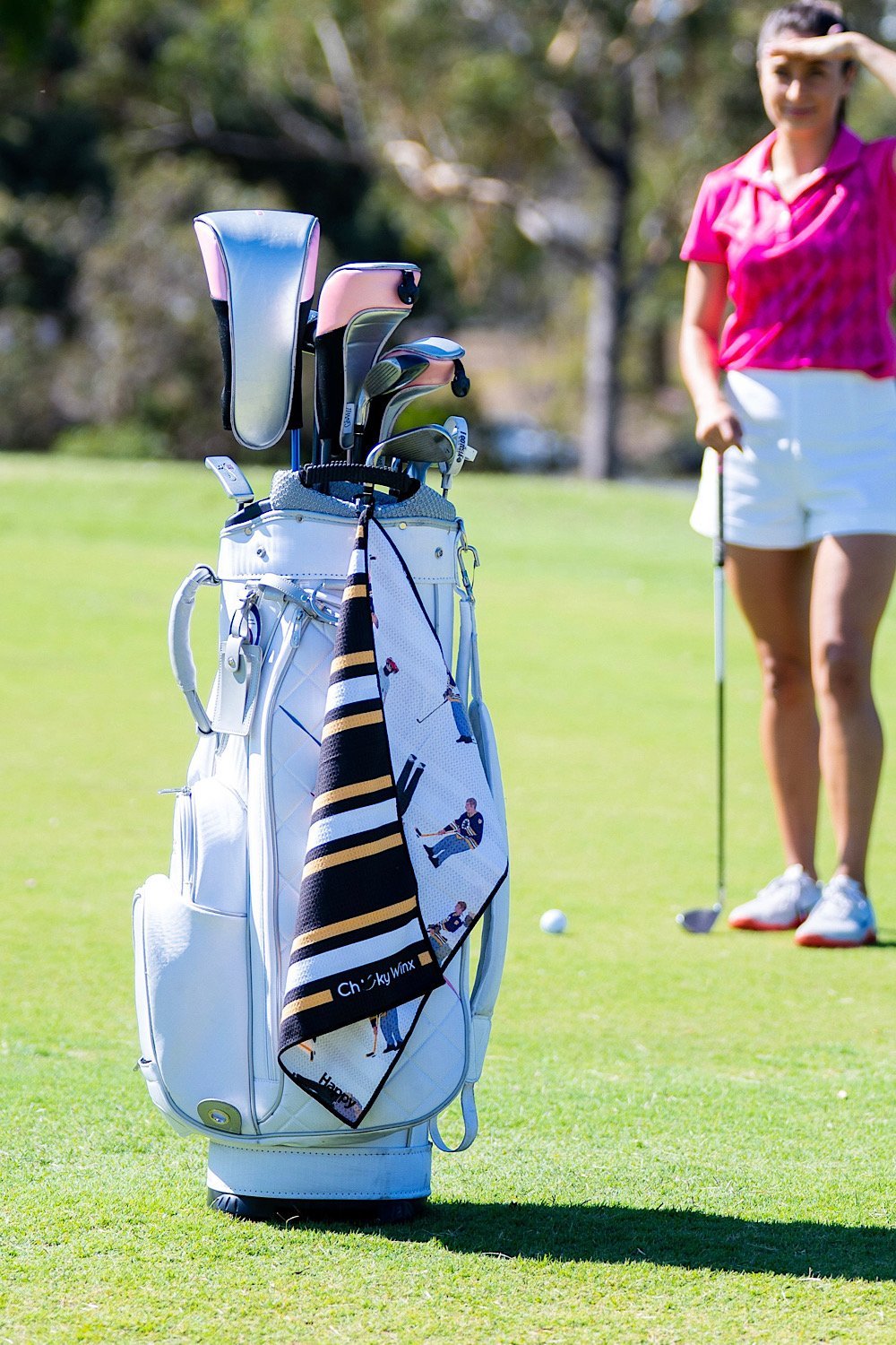 Happy Shooter Golf Towel-Cheeky Winx