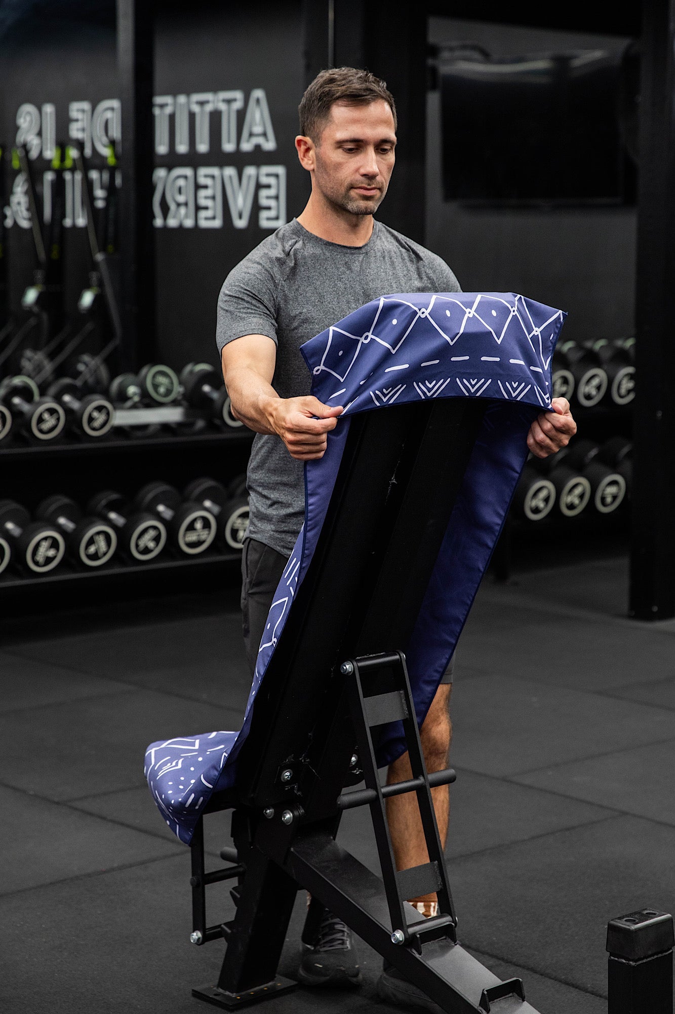 Hooded Aztec Blue Gym Towel-Cheeky Winx