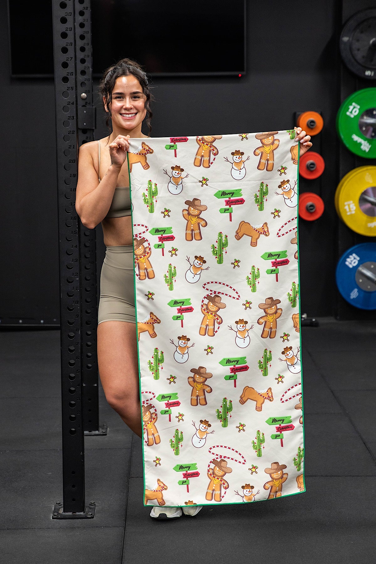 Hooded Cowboy Christmas Gym Towel-Cheeky Winx
