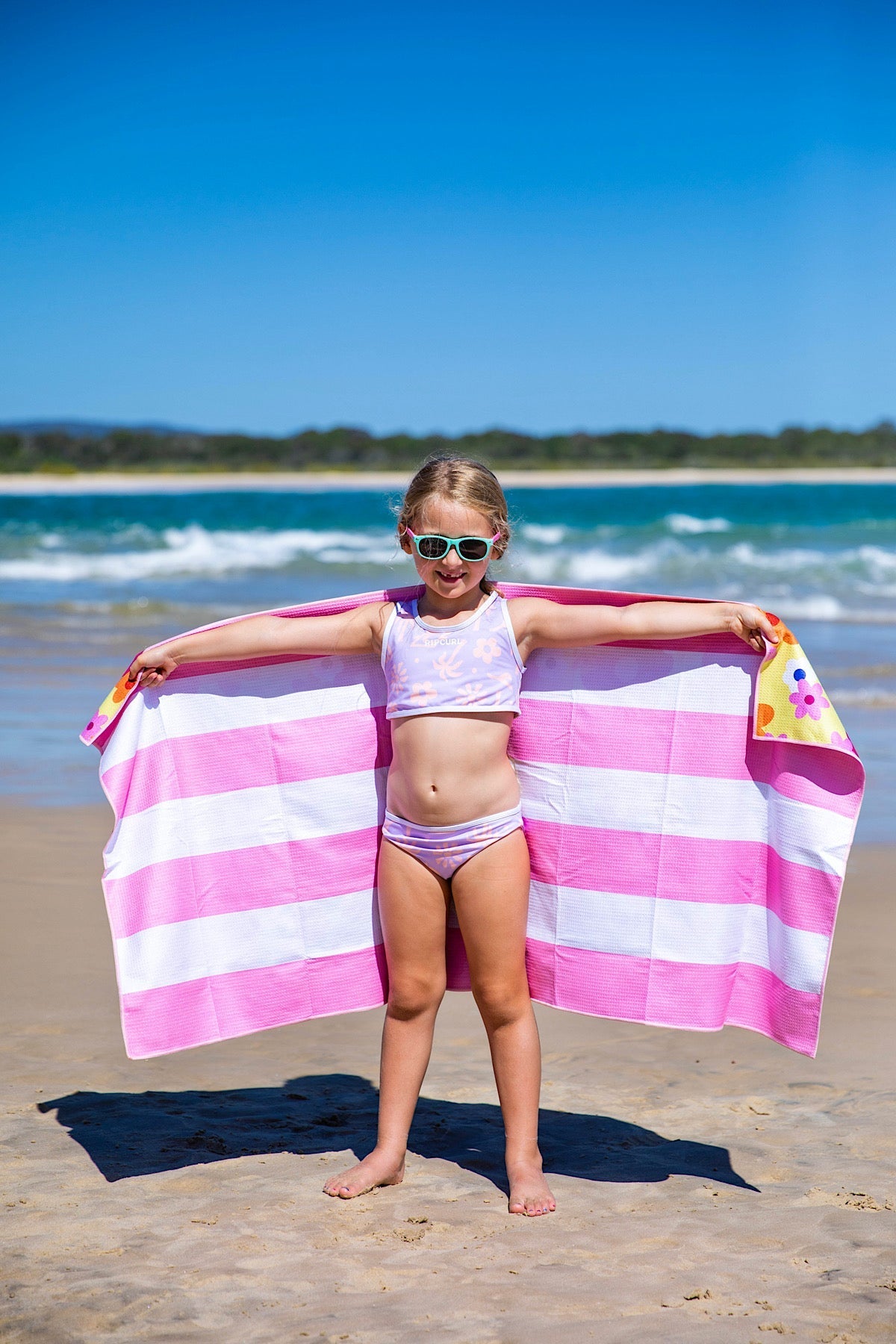 Kids Daisy Fields Beach Towel-Cheeky Winx