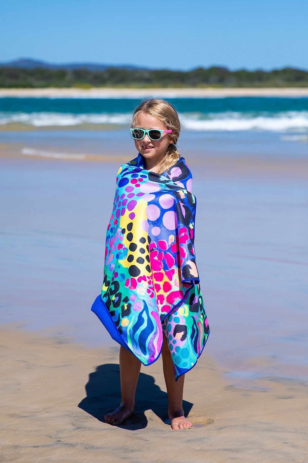 Kids Electric Leopard Beach Towel-Cheeky Winx