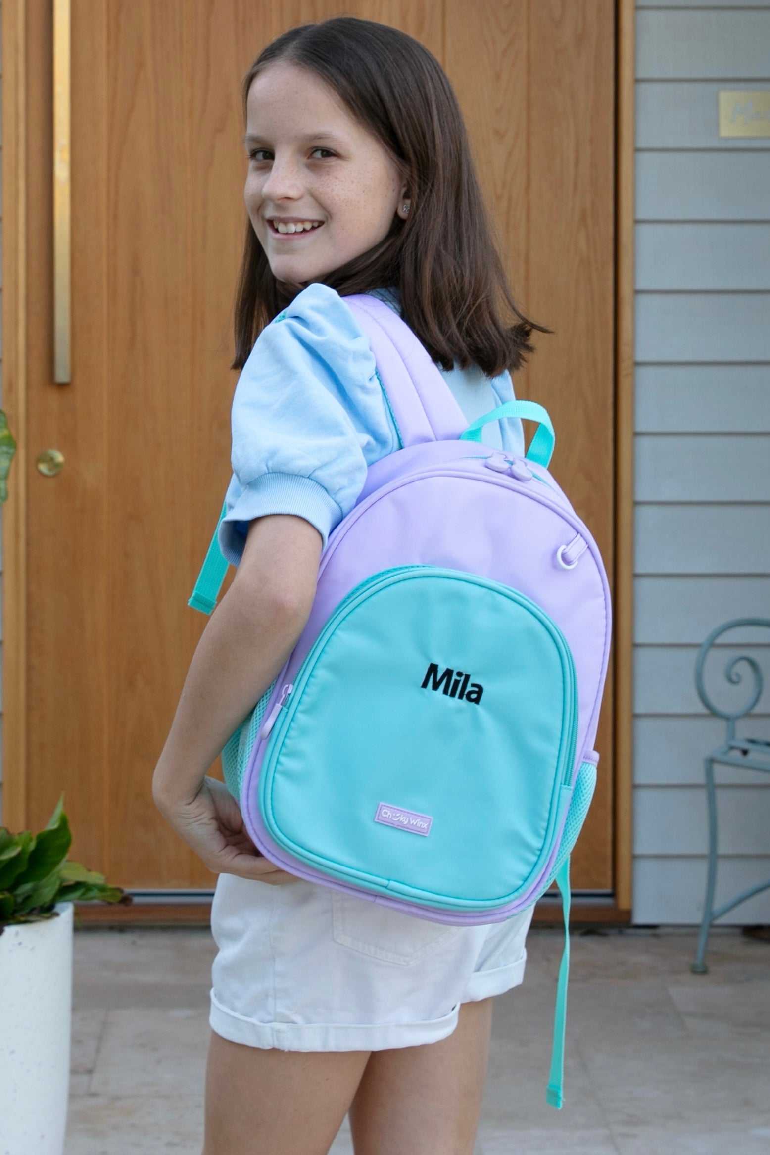 Kids Teal and Purple Backpack-Cheeky Winx