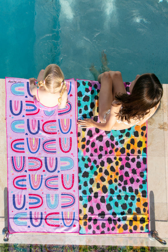 Kids Trio Cheetah x Inky Soda Beach Towel-Cheeky Winx
