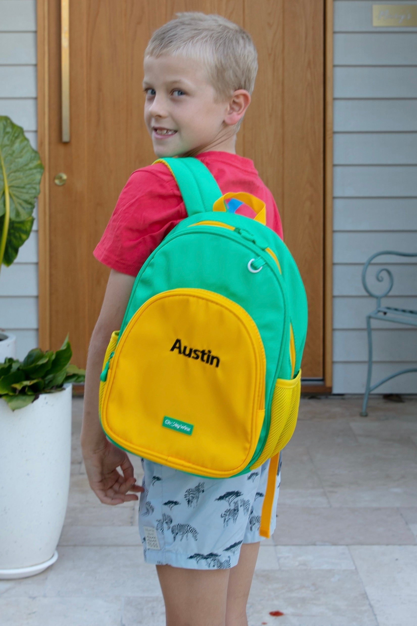 Kids Yellow and Green Backpack-Cheeky Winx