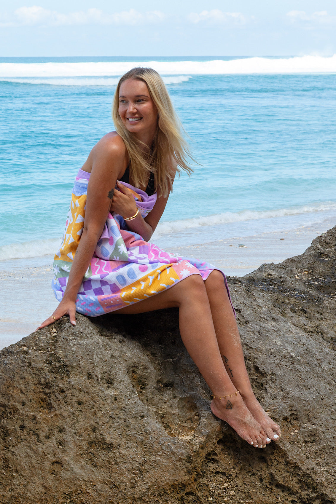 Patchwork Beach Towel-Cheeky Winx