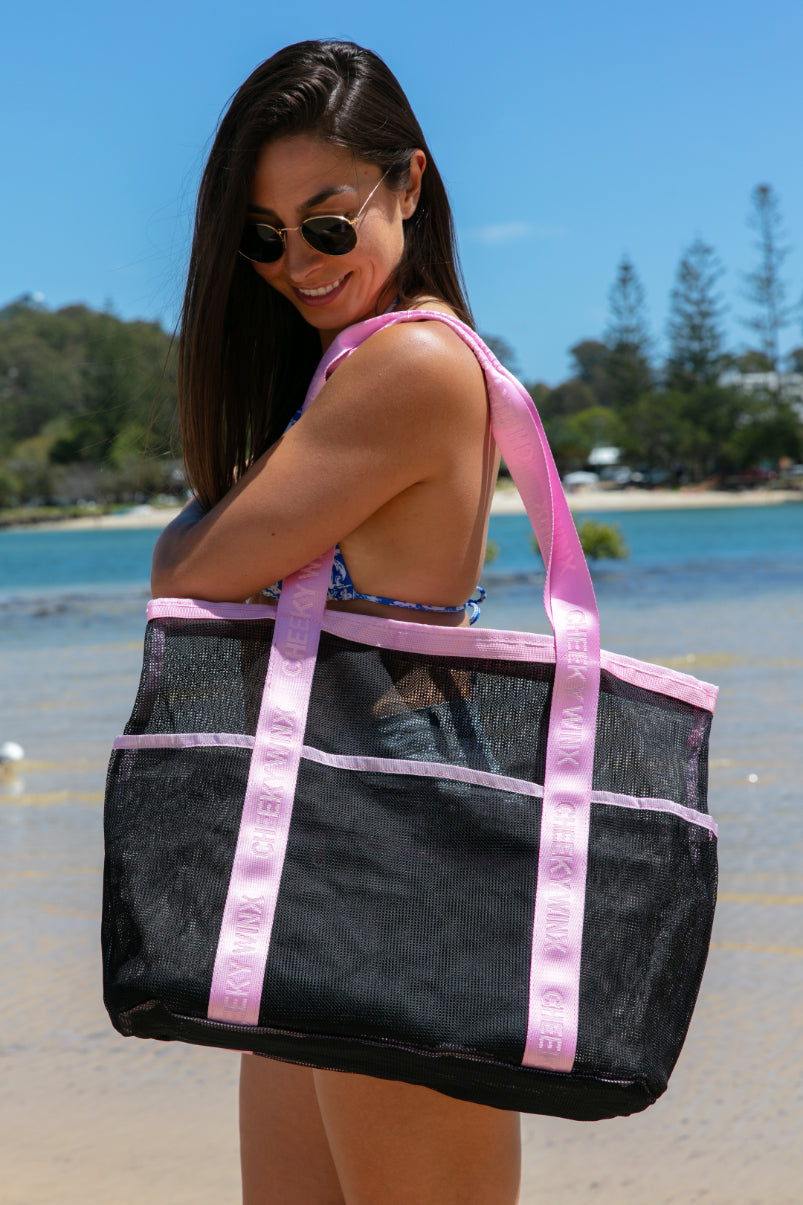 Pink Eclipse Mesh Beach Bag-Cheeky Winx-Cheeky Winx