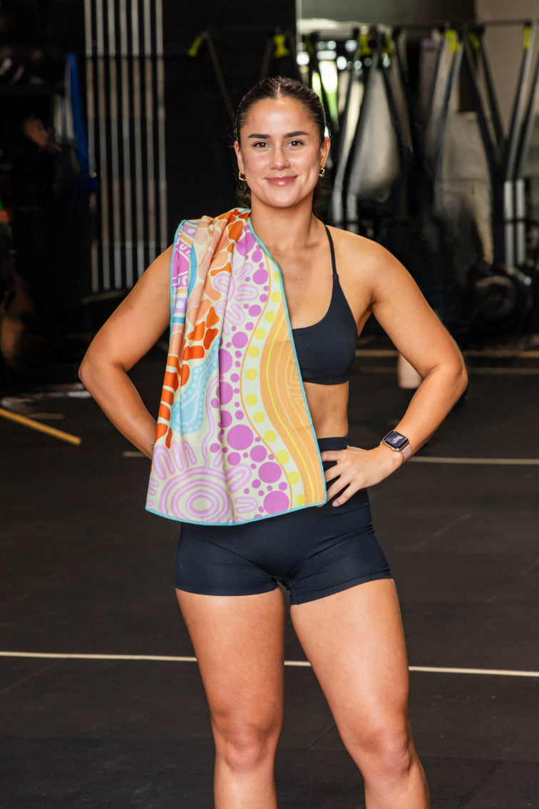 The Journey X Ina Art Gym Towel-Cheeky Winx