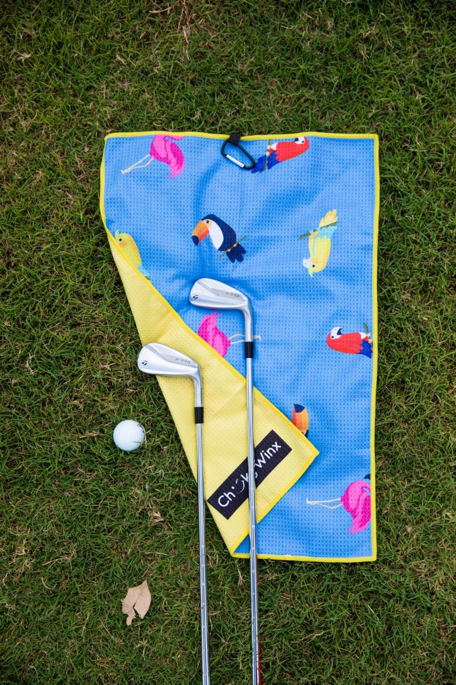 Tropical Birds Golf Towel-Cheeky Winx