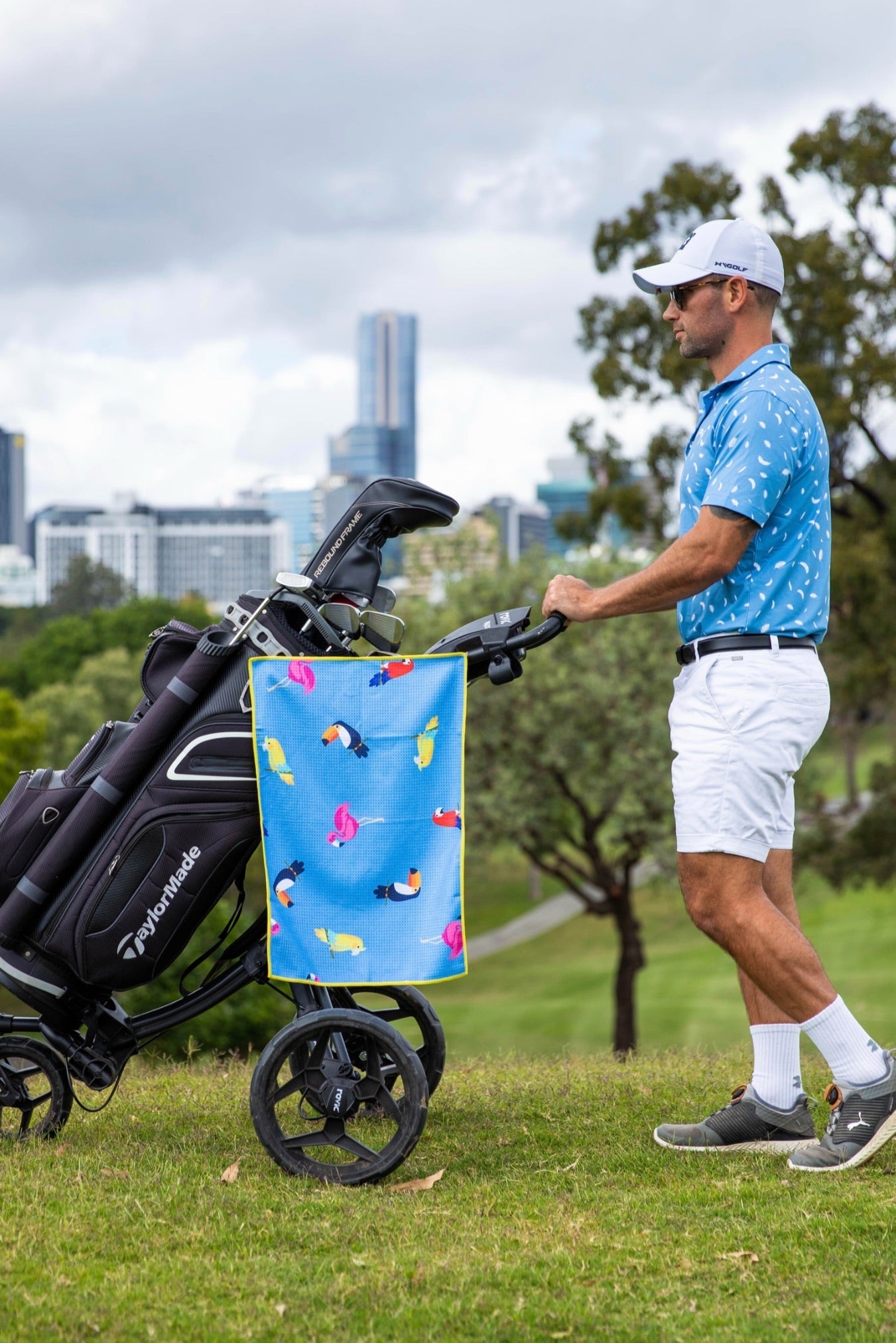 Tropical Birds Golf Towel-Cheeky Winx