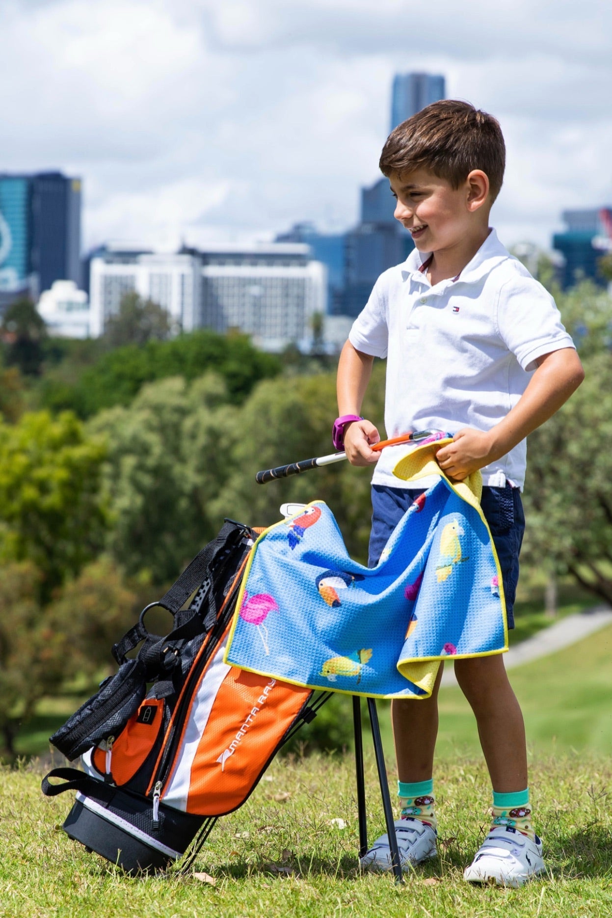 Tropical Birds Golf Towel-Cheeky Winx