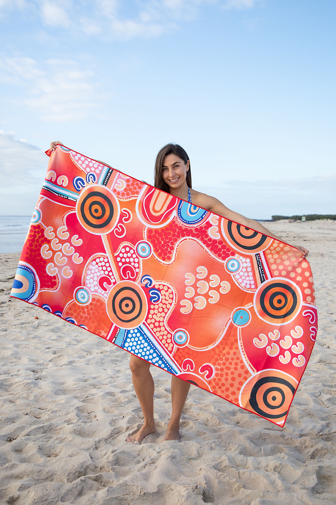 Beautiful Indigenous Beach Towel Sand Free Cheeky Winx