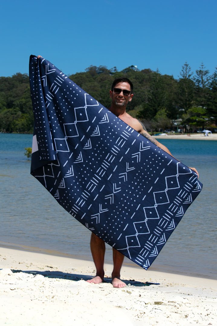 Aztec Blue Beach Towel - Cheeky Winx