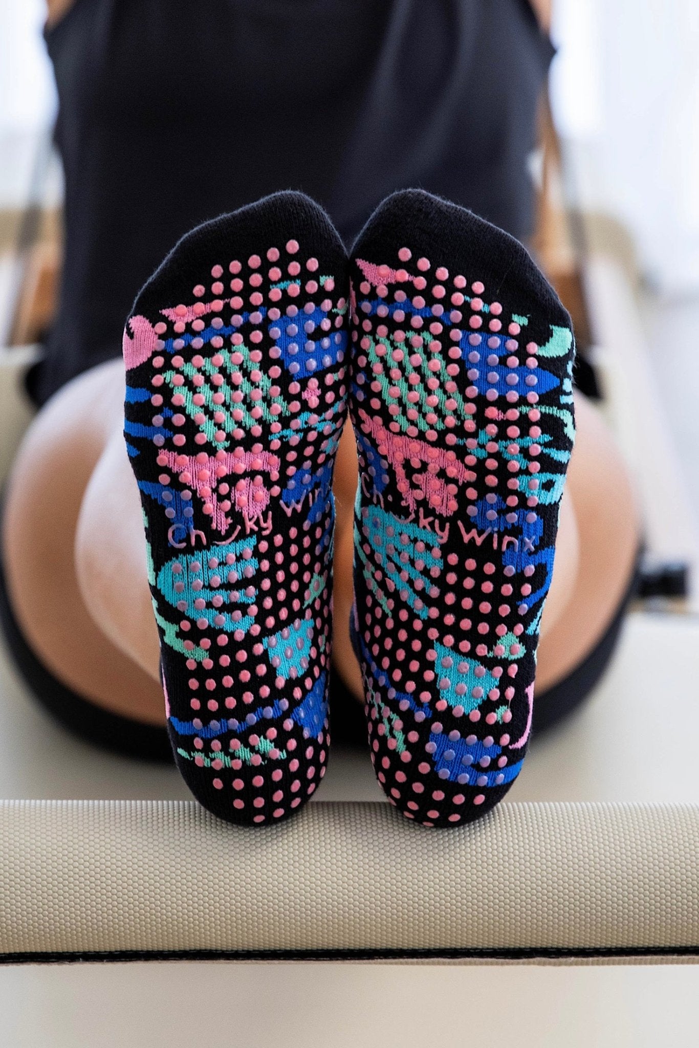 Black Fiesta X Deb McNaughton Grip Socks - Cheeky Winx